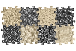 MUFFIK Orthopädische Strukturmatten Wüste-Set - 8 Teile für taktile Wahrnehmung - Barfußpfad