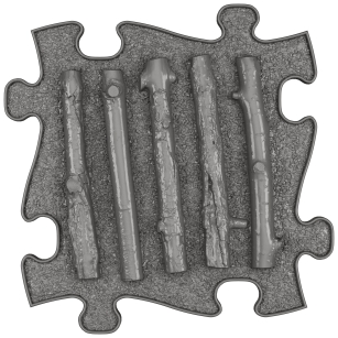 Strukturmatte Zweige mit harter Oberfläche in Grau