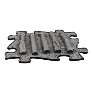 Strukturmatte Zweige mit harter Oberfläche in Grau