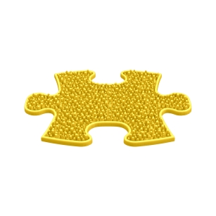 Strukturmatte Gras-mini mit weicher Oberfläche in Gelb