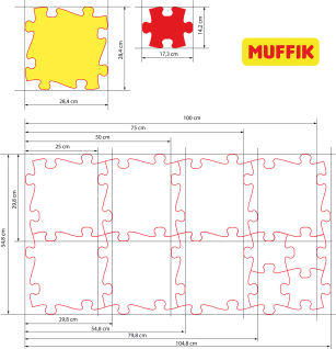 MUFFIK Orthopädische Strukturmatten Basic Set -2 - 11 Teile für taktile Wahrnehmung - Barfußpfad