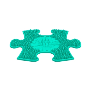 Strukturmatte Blumenfeld-mini mit weicher Oberfläche in Türkis