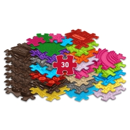 MUFFIK Orthopädische Strukturmatten Königliches Set - 30 Teile für taktile Wahrnehmung - Barfußpfad