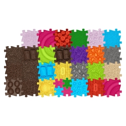 MUFFIK Orthopädische Strukturmatten Königliches Set - 30 Teile für taktile Wahrnehmung - Barfußpfad