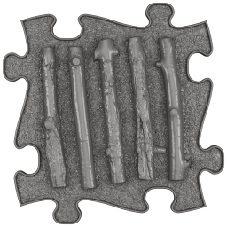 Strukturmatte Zweige mit harter Oberfläche in Grau