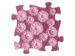Strukturmatte Blumenfeld mit harter Oberfläche in Pink (Pastel)