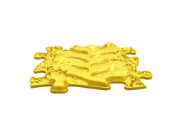 Strukturmatte Traktorspur mit harter Oberfläche in Gelb