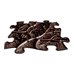 Strukturmatte Wurzel mit harter Oberfläche in Braun