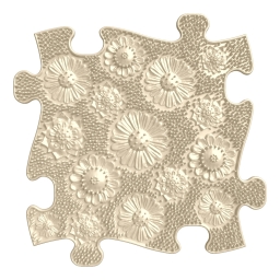 Strukturmatte Blumenfeld mit weicher Oberfläche in Beige