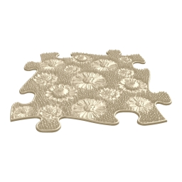 Strukturmatte Blumenfeld mit weicher Oberfläche in Beige