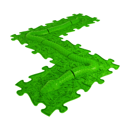 MUFFIK Orthopädische Strukturmatten Schlangen Set - in Grün