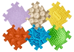 MUFFIK Orthopädische Strukturmatten Small-Set - 6 Teile für taktile Wahrnehmung