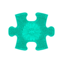 Strukturmatte Blumenfeld-mini mit weicher Oberfläche in Türkis