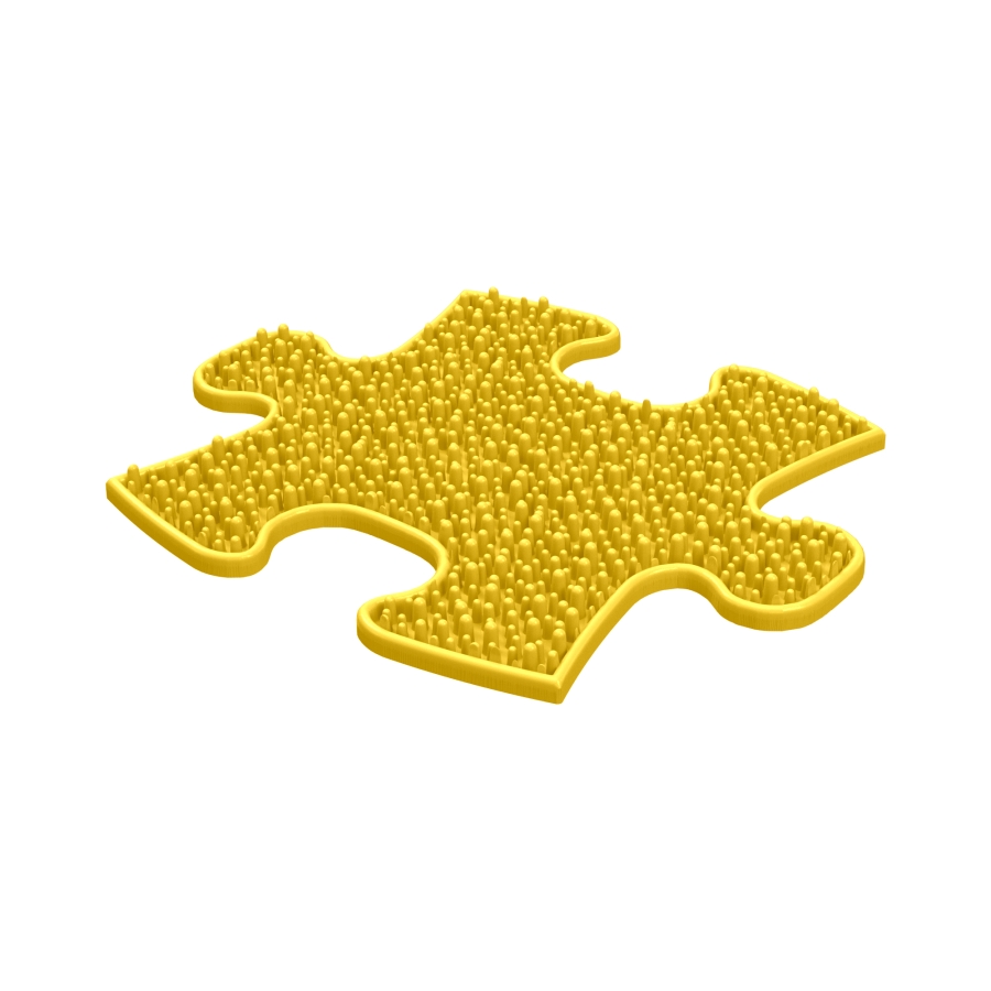 Strukturmatte Gras-mini mit weicher Oberfläche in Gelb