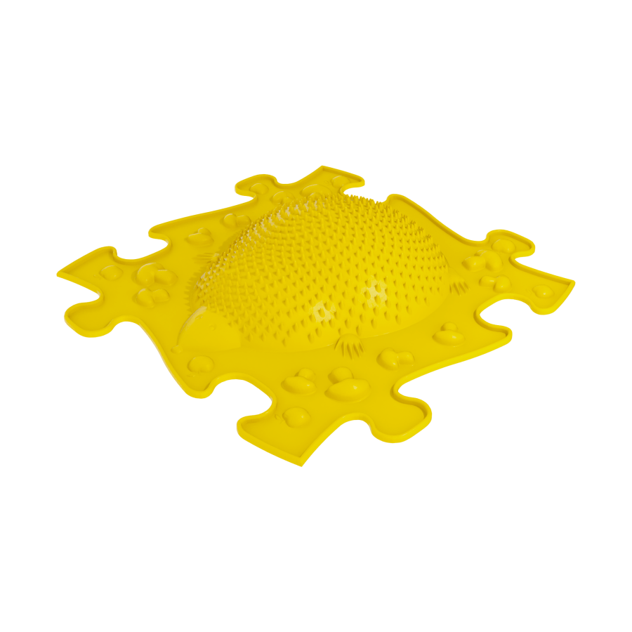 Strukturmatte Igel mit harte Oberfläche in Gelb