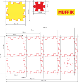Orthopädische Strukturmatten Muffik Basic Set -2 - 11 Teile für taktile Wahrnehmung - Barfußpfad