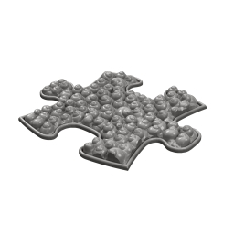 Strukturmatte Rapana Schnecke - mini mit harter Oberfläche in Grau