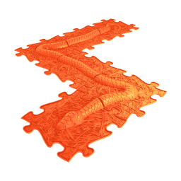 Orthopädische Strukturmatten Muffik Schlangen Set - in Orange